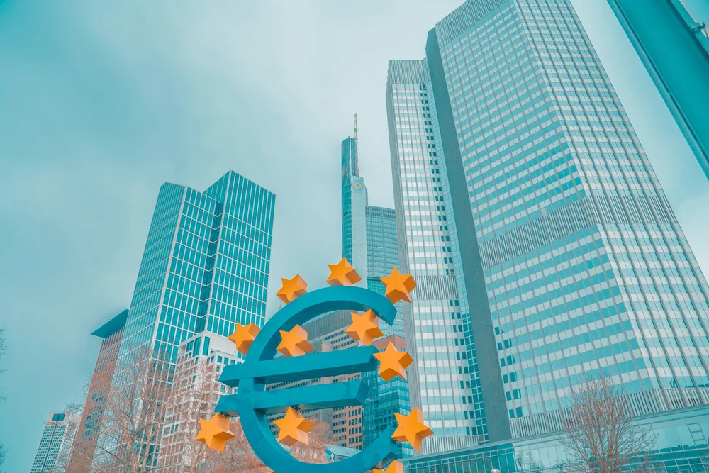 Euro coins and notes
